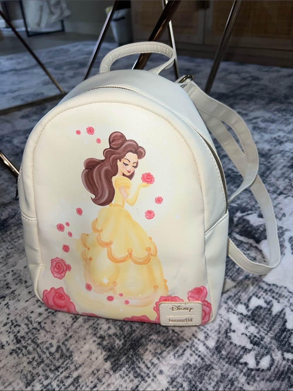Faux leather mini backpack, Loungefly Disney Belle 30th Anniversary